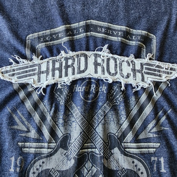 Vintage Hard Rock Cafe Bangkok Shirt Mens XL Navy Thailand Rock N Roll Vacation - Picture 3 of 16